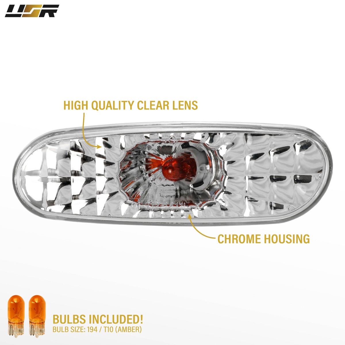 DEPO Clear Front Side Marker Light For 00-05 Toyota Celica / 93-96