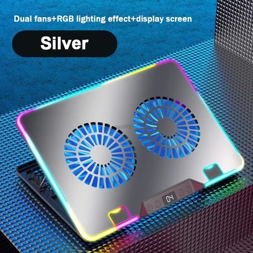 F36 Gaming Laptop Cooling Pad with RGB Lights LCD Display 7 Adjustable8152 - Afbeelding 10 van 10