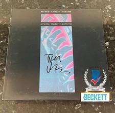 TRENT REZNOR SIGNED NIN LP PRETTY HATE MACHINE BECKETT BAS LOA [B