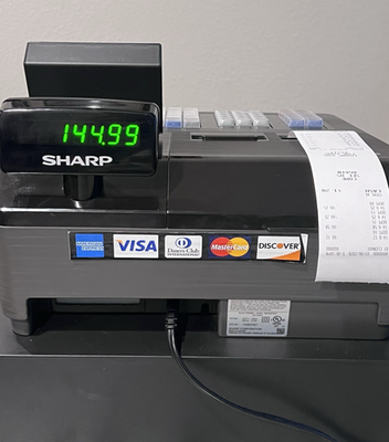 Sharp XE-A407 Cash Register Dual Thermal Printer with Keys, Cash