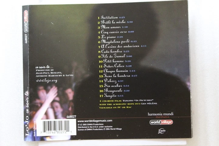 Lo'Jo – Ce Soir La CD Latin Chanson, Folk, Brass Band Foto 2 de 3