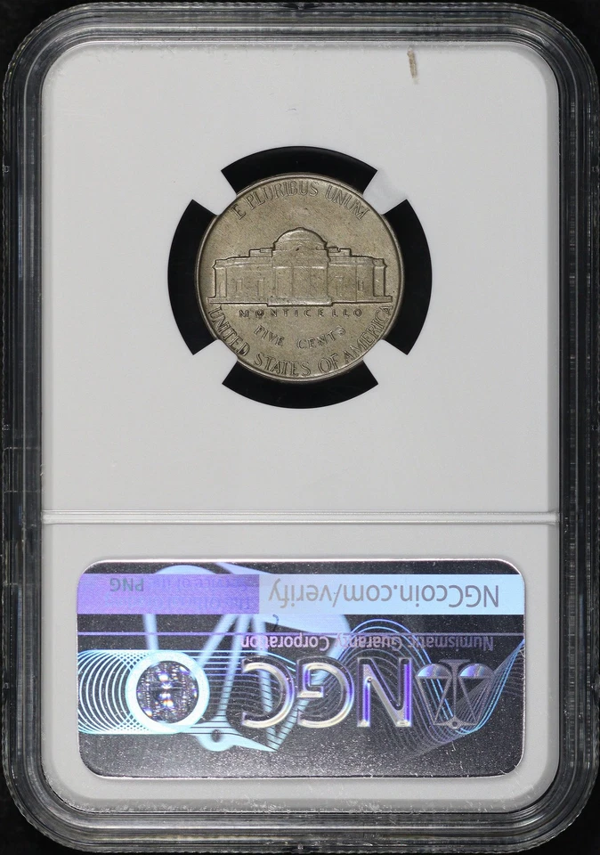 1947 Jefferson Nickel NGC AU-58 Mint Error Clamshell Lamination - Image 3 of 4