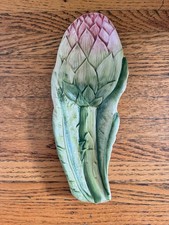 Vintage La Ceramica 6273 Majolica Artichoke Spoon Rest Made In Italy