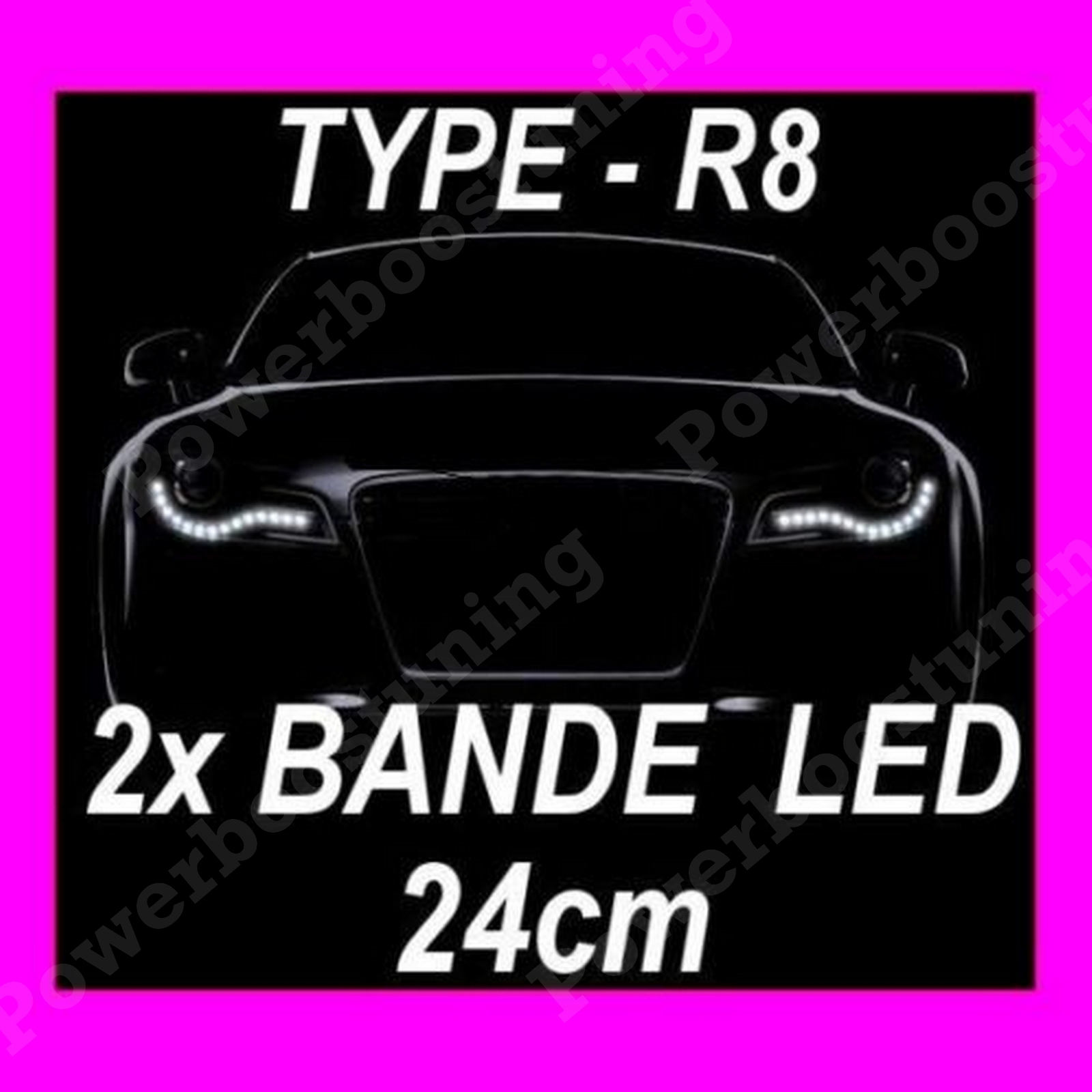 Phare de jour LED blanc xénon 12V souple et imperméable