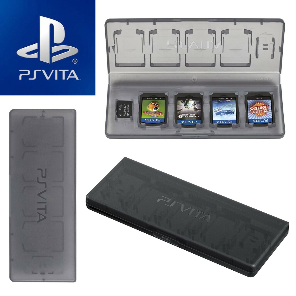 SONY PSVITA+ケース PSVita Game Case Card Holder 10in1 Memory Cartridge Sony Official