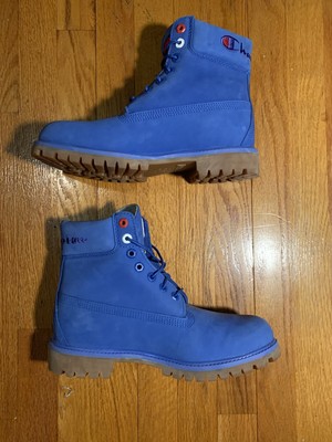 champion timberland boots blue