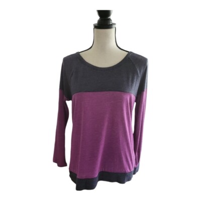 Chaser Colorblock Open Drapped Back Tshirt Size M New