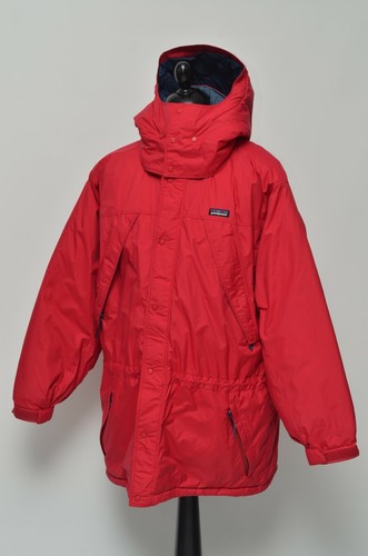 Patagonia Vintage Men's Red Nylon Full Zip Puffer Down Jacket Parka Size L - Picture 9 of 20