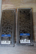 Lot of 2 - Imperial metal Floor Registers  Black Iron Wonderland-4"x12"-NIP