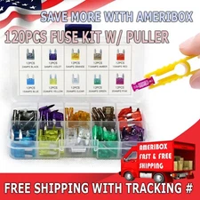 Mini Car Fuse Assortment Assorted Kit Blade Set Auto 120 pc Truck Automotive