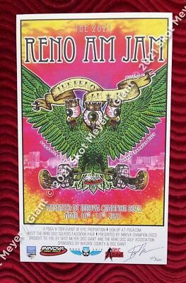 MONSTER DISC GOLF ART - LIMITED EDITION SIGNED & NUMBERED LITHOGRAPH- SICK!