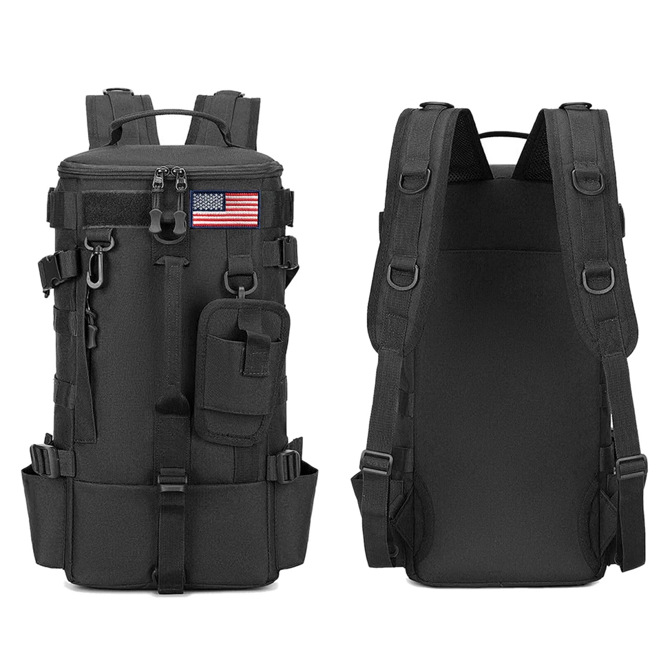 Mochila de Pesca con Soporte de Caña con Bandera Bolsa de Aparejos Exterior Impermeable Duradera Foto 2 de 4