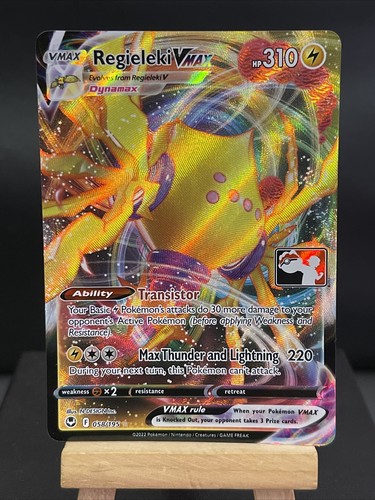 Pokemon Card Regieleki VMAX 058/195 Prize Play! Series Silver Tempest Near Mint