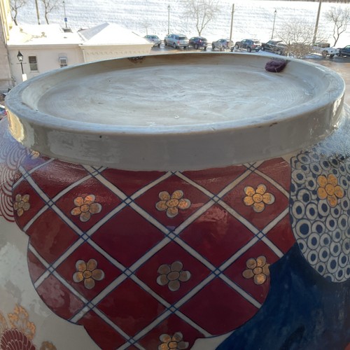 Gran cuenco central grande antiguo Imari japonés chino de gran tamaño del siglo XIX de 14,5" - Imagen 21 de 22