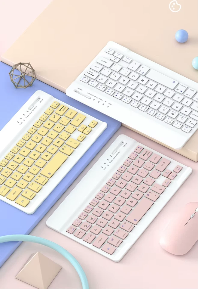 10 inch Wireless Keyboard & Mouse for iPad Pro Samsung Rechargeable Rechargeable - Image 2 of 4