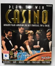 Casino Play to Win Vegas Style Gaming Big Box CD Macintosh Craps Blackjack Slots