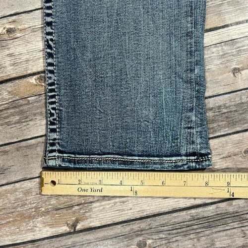 Buckle BKE Jake Straight Jeans Stretch Denim 34x34 Mens Blue Thick Stitch Pants - Picture 10 of 11