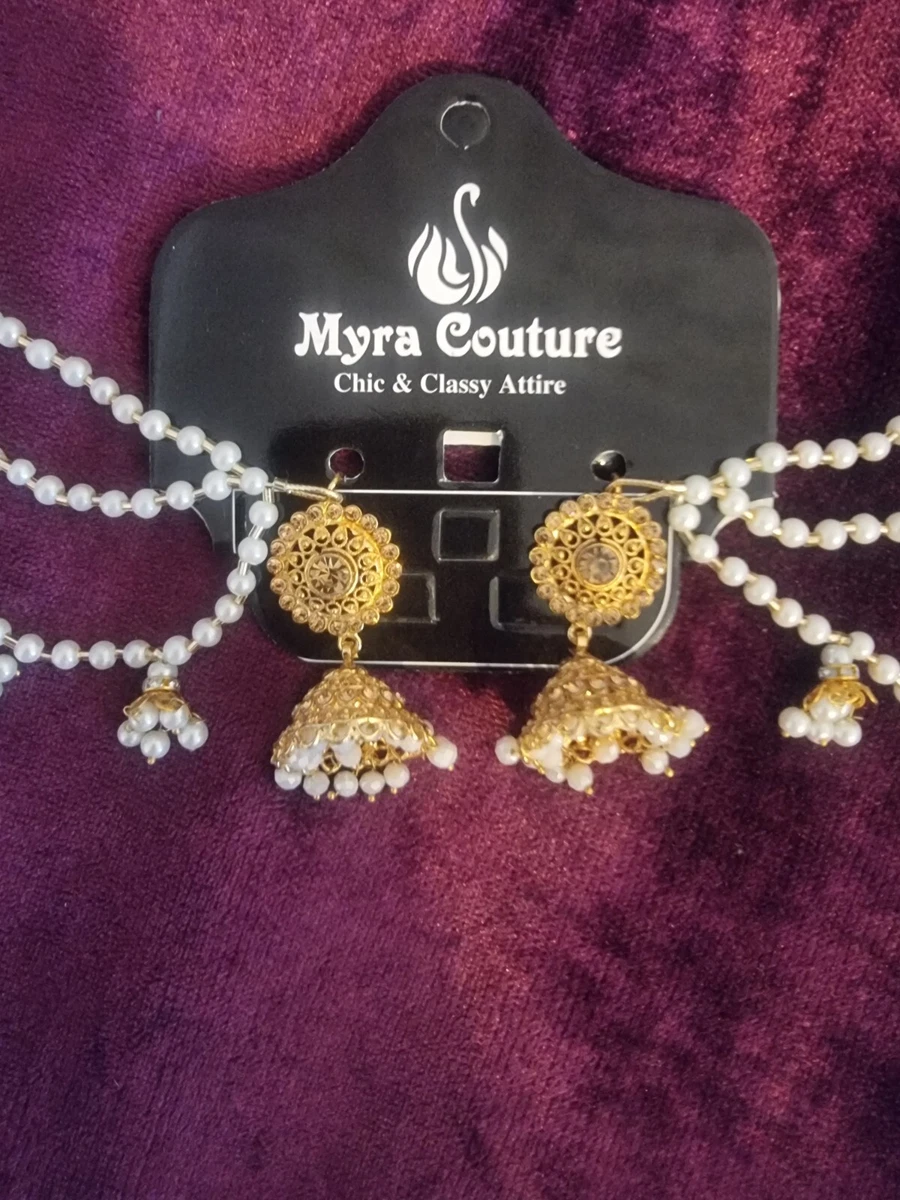 Bahubali earrings shop in gold