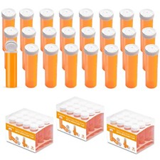 11 Dram 36pcs Empty Pill Bottles with Desiccant Caps Pharmacy Vial Container