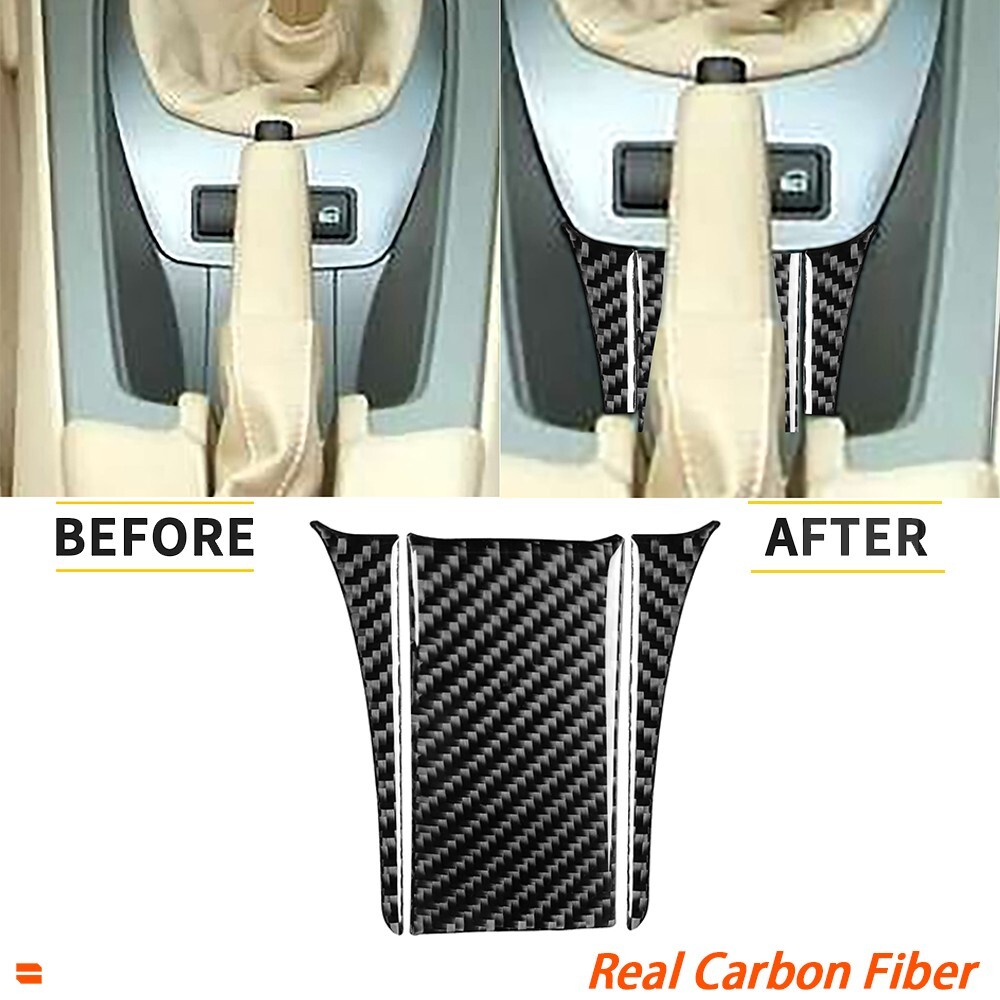 Real Carbon Fiber Central Shift Panel Cup Holder Cover Trim For BMW Z4 E85 03-08