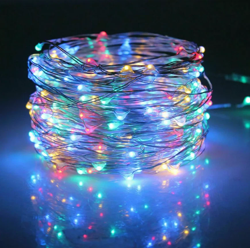 LED Solar String Lights Waterproof Copper Wire Fairy Christmas Garden Outdoor UK