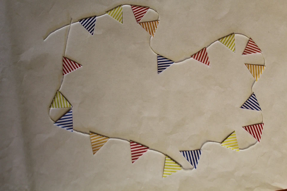 HANDCRAFTED CASA DELLE BAMBOLE MINIATURA (corda di Bunting