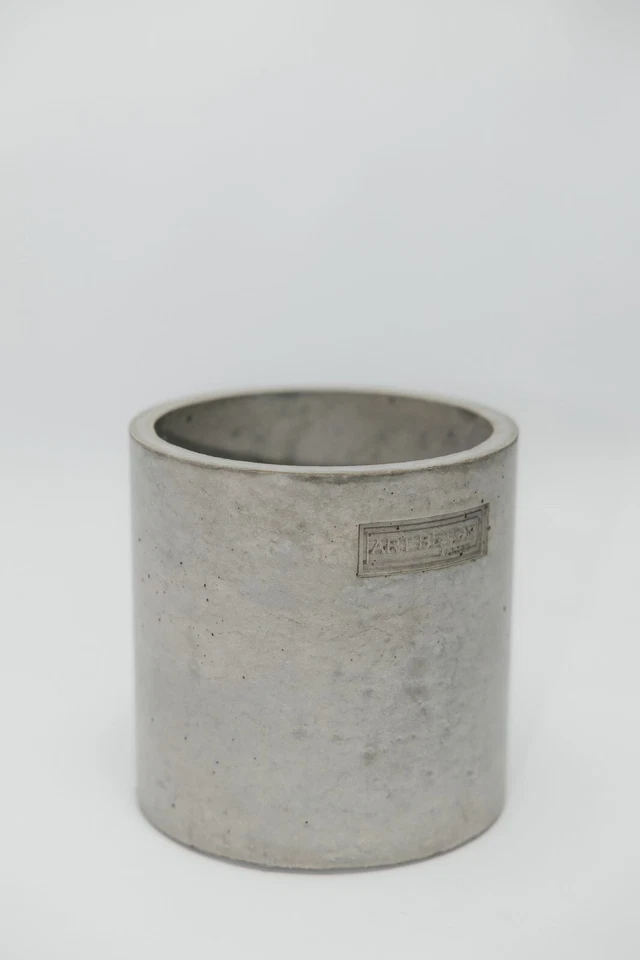 Modern Concrete Vase – Minimalist Handmade Cylinder Planter – Industrial Home De - Image 4 of 4