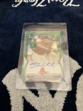 Brandon Walter 2023 Bowman Chrome Bowman 1st Green Shimmer Auto 67/99 REDSOX