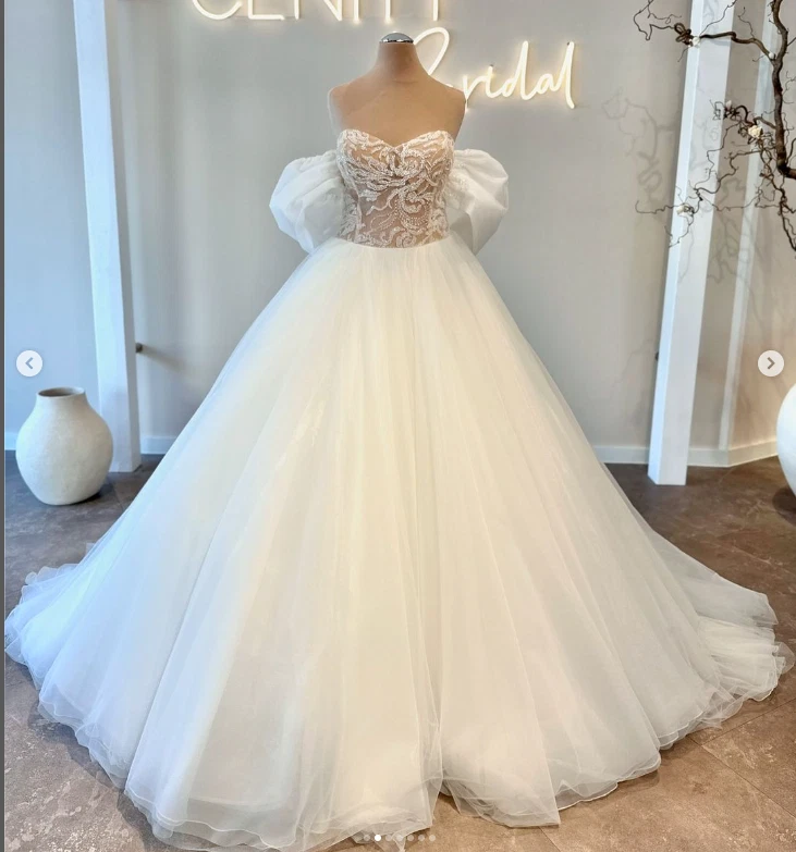 chinese dress ladies DeKlaire 491 Trumpet Wedding Dress – Queen Anne Neckline Bridal Gown Champagne / M