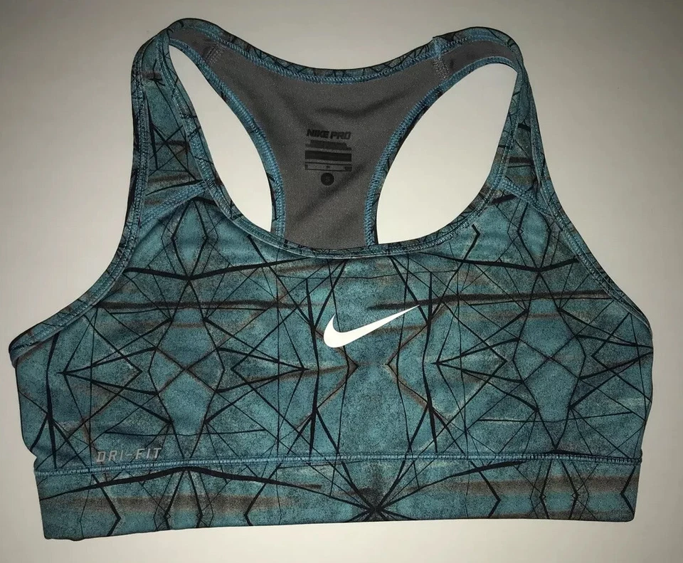 Sujetador deportivo Nike Pro multicolor mezcla poliéster/spandex con espalda de corredor talla S Foto 4 de 4
