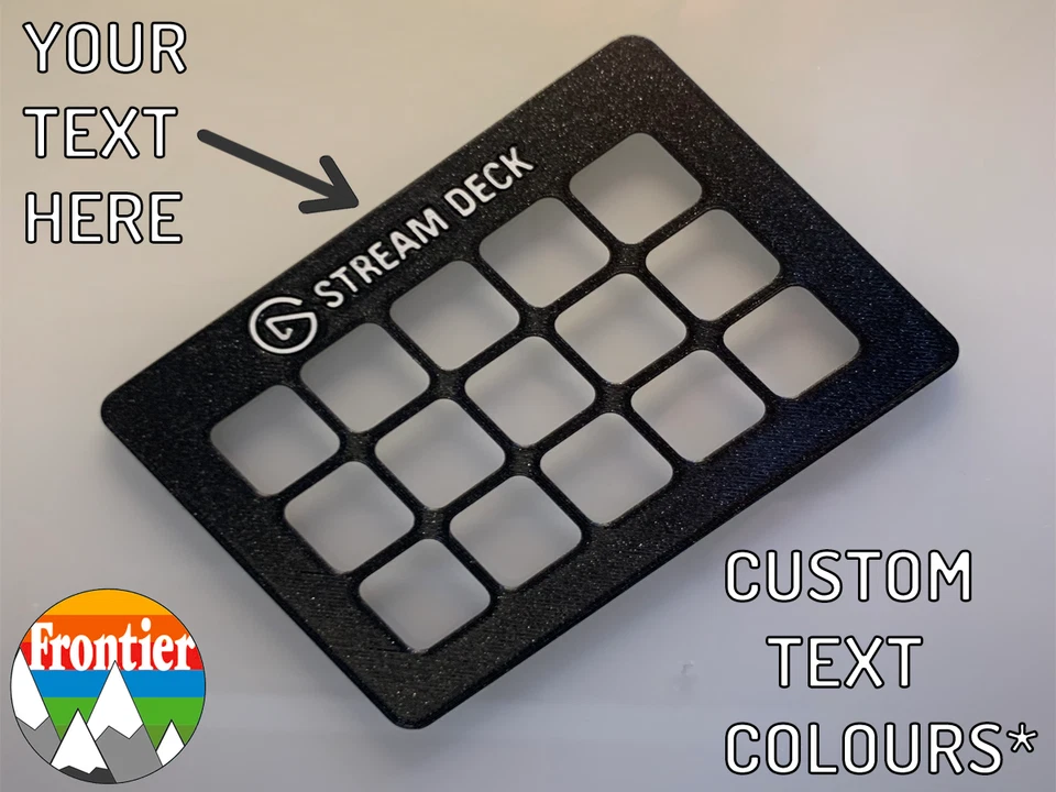 Elgato Stream Deck Face Plate Cover For Mk1 or Mk2 with Custom Text + Colours - Image 2 of 4