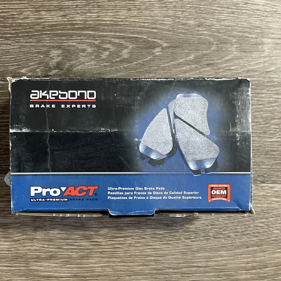 Pastillas de freno de disco delanteras ProAct Akebono para Hyundai Elantra Tiburon Kia Optima Foto 3 de 3