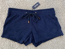 NWT Authentic VILEBREQUIN TERRY CLOTH Shorts - BLUE - S - Women - SMALL