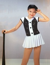 Child Large Baseball Dance Dress Art Stone Costume PLAY BALL 1 of a kind 