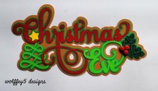 CRAFTECAFE CHRISTMAS TITLE premade paper piecing scrapbook die cut piece page 3D