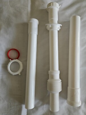 PVC Sink Drain Pipe Kit with Compression Nuts   1.25  or 1.5    Universal Plumbi