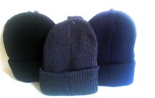 Knit Ski Cap Beanie Skull Hat Ribbed Solid Color Winter Cuff New