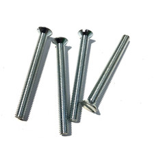 4x Senkkopf Schraube, Schlitz Verzinkt M6 x 60 mm, Kopf 11 mm (J-07)