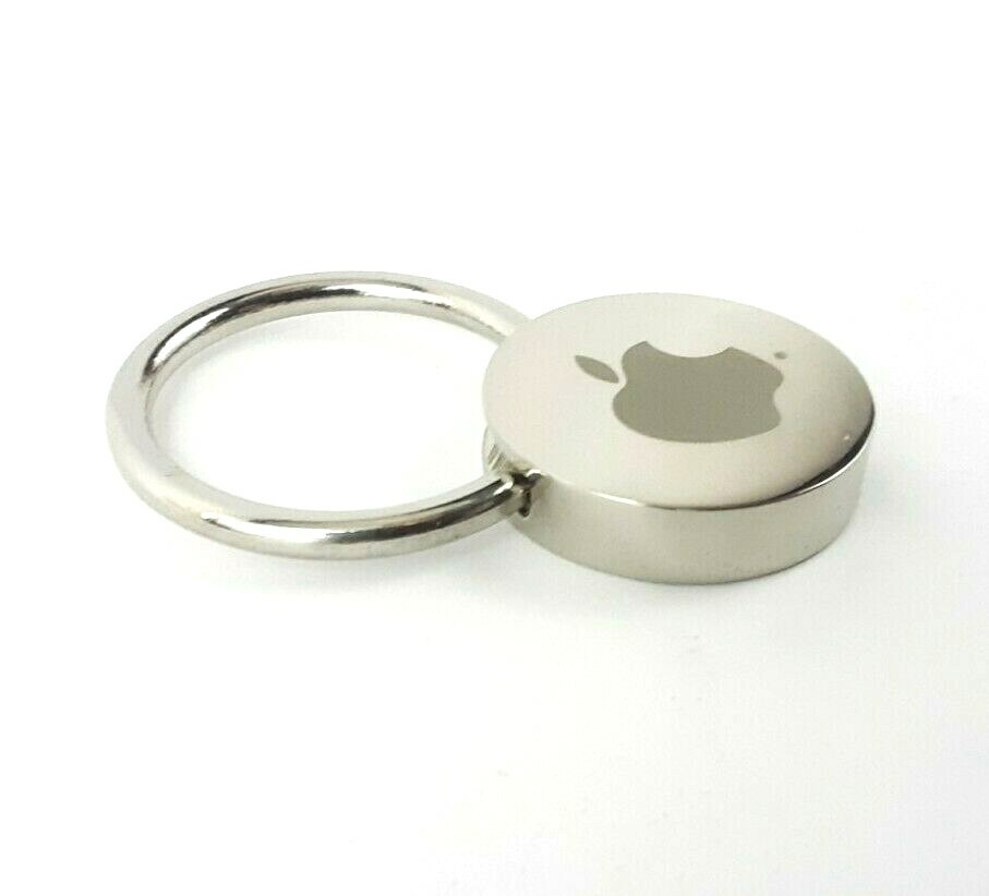 Vintage Apple Mac 1990's Chrome Apple Professional Promo Keychain w