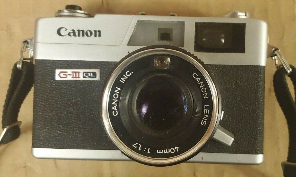 Vintage Canon Canonet QL17 G-III Black Rangefinder 35mm Film Vintage Canon Canonet QL17 G-III Black Rangefinder 35mm Film