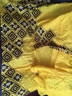 authentic japanese Kimono yellow and Black size U.S. M-L
