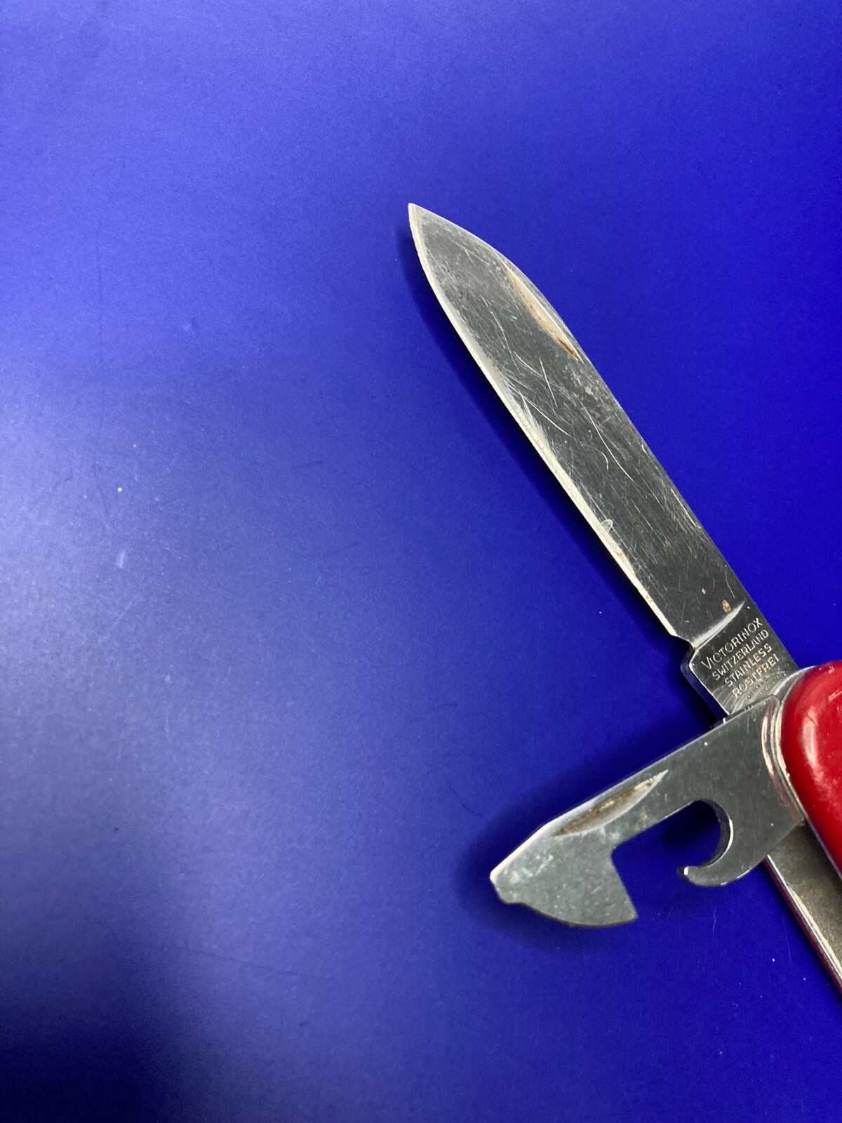 Vintage Victorinox Angler Swiss Army Knife, 91mm, Scissors, Grooved