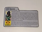 Croc Master's FILECARD - COBRA REPTILE TRAINER - Series 6 - HASBRO - 1987-GI JOE