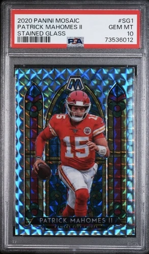 Patrick Mahomes II 2020 Panini Mosaic Stained Glass SP #SG1 PSA 10 Gem Mint 