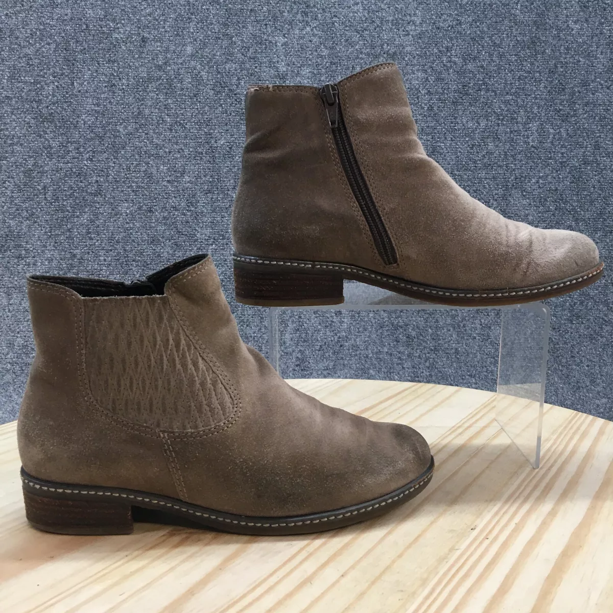 Cyberplads Postimpressionisme skive Gabor Comfort Boots Womens 3.5 Side ZIp Ankle Booties 520998 Brown Suede  Almond | eBay