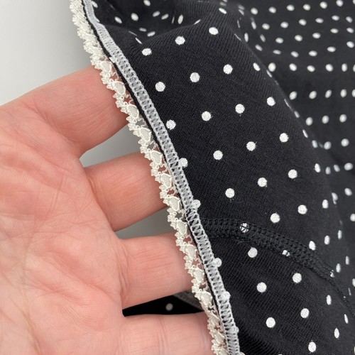 INC black and white polka dot briefs panties size 3X New lace trim cotton - Picture 4 of 5
