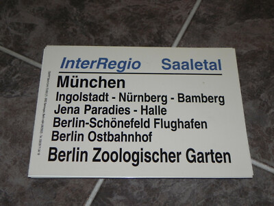 ZLS DBAG InterRegio ''Saaletal'' München-Berlin Zoo