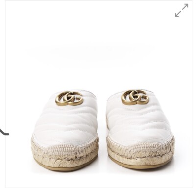 GUCCI★素敵!WHITE ESPADRILLE CHARLOTTE SLIDE G LOGO s-l400.jpg