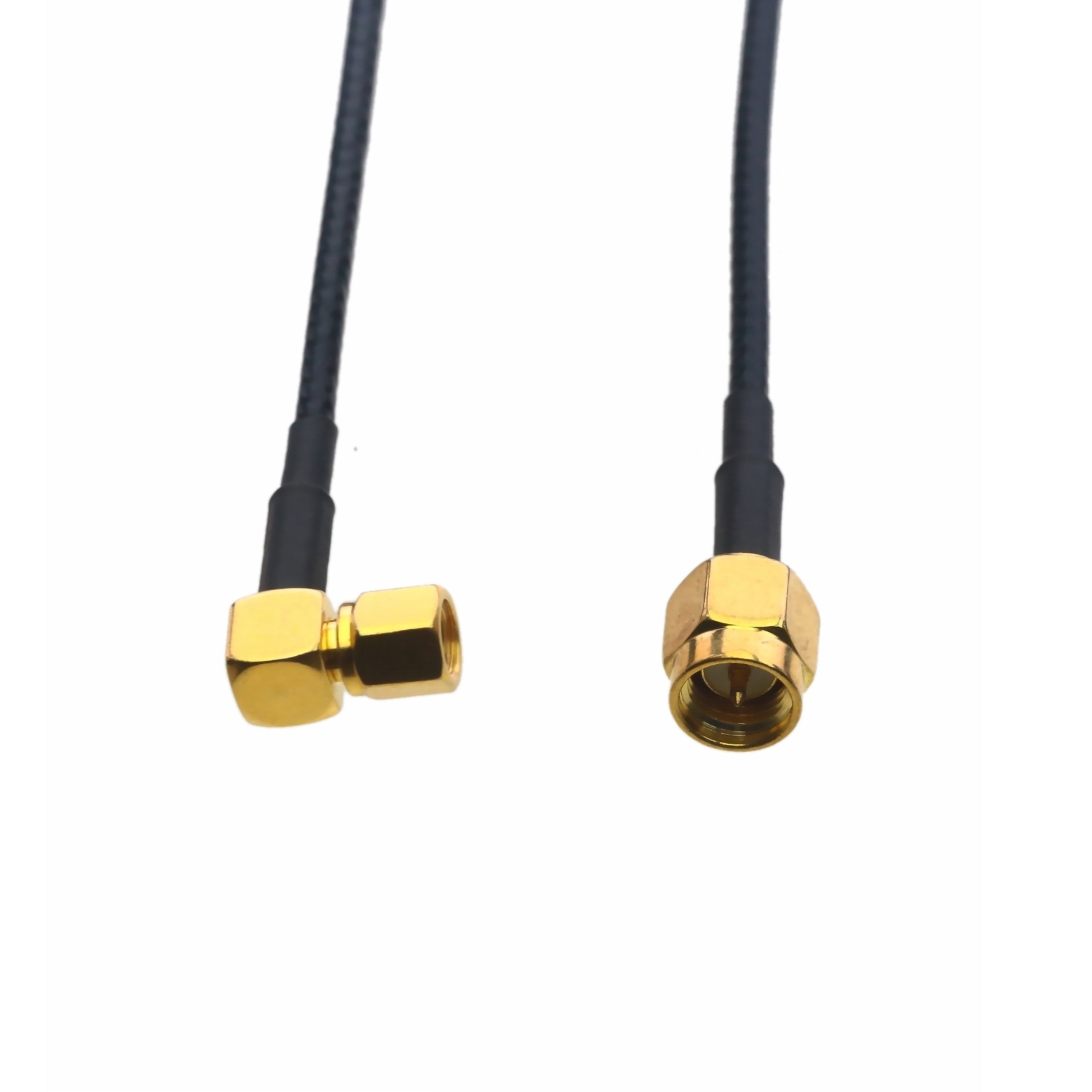 RF coax Cable SMA male to SMC Jack Elbow RG316 6