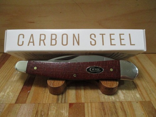 NIB Case XX Dark Red Burlap Micarta Seahorse Whittler 10355 Pocket Knife -12276 - Picture 5 of 14